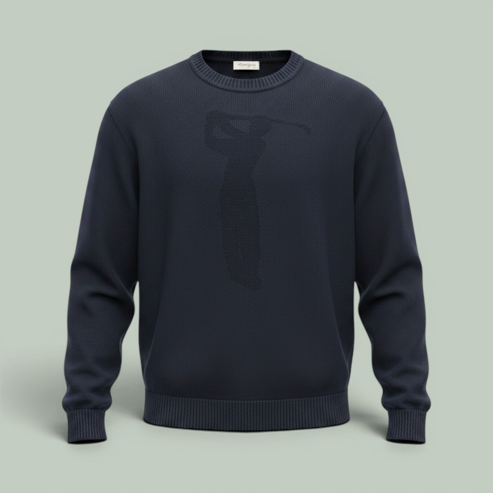 Vintage Ben Hogan Mens Navy Blue Golf Swing Crewneck Sweater Made in USA L